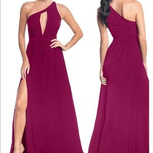 Brand New with Tags Dress the Population Bea Dress Magenta Slit Maxi